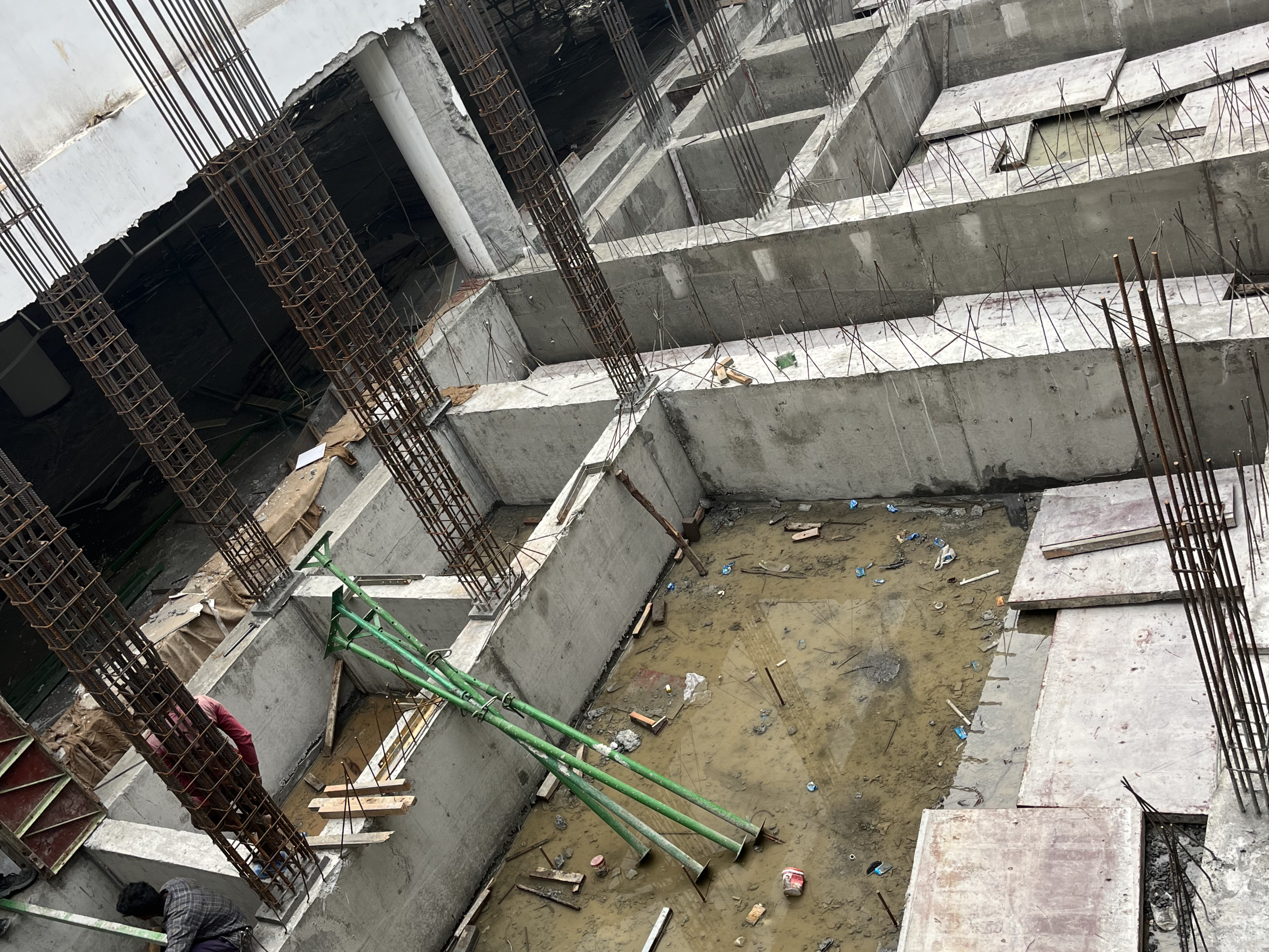 Modern city skyline with architectural structures