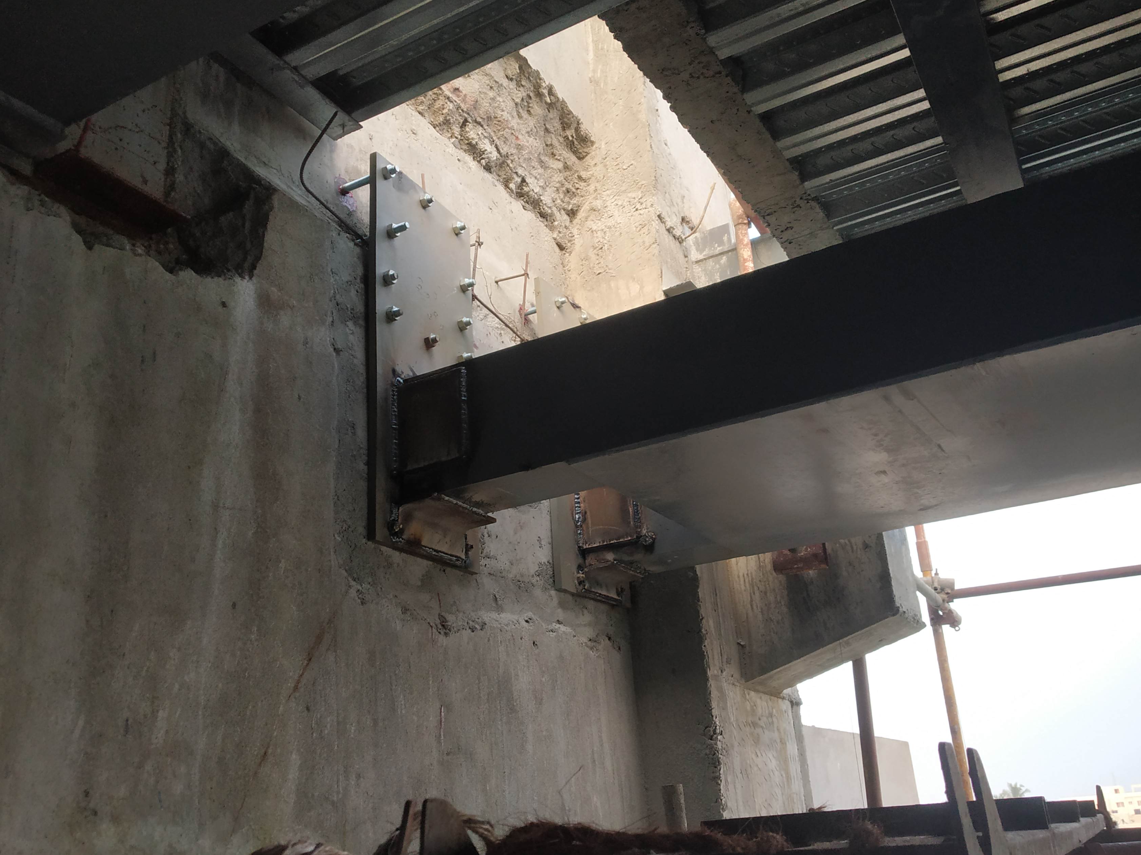 Modern city skyline with architectural structures