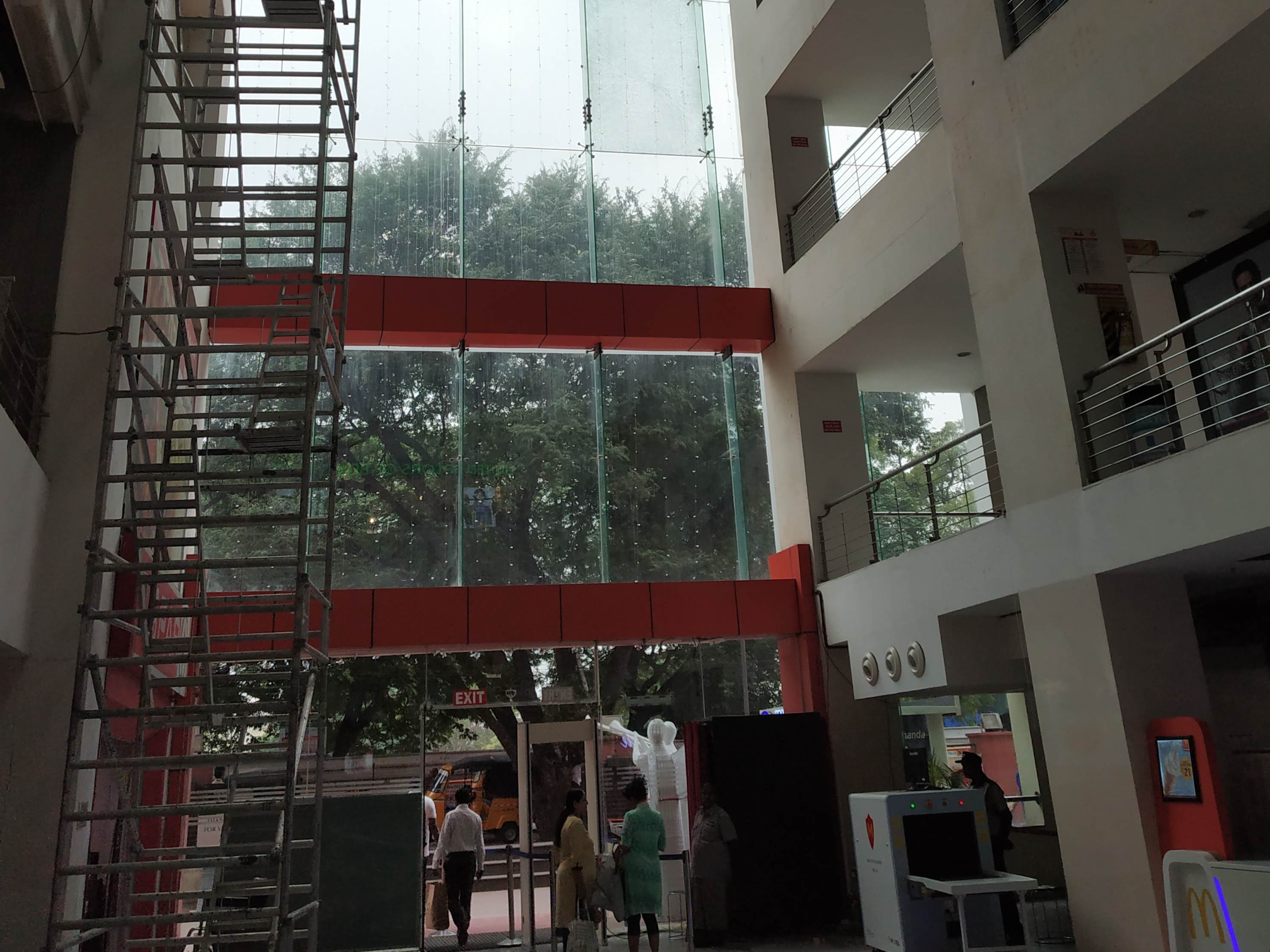 Modern city skyline with architectural structures