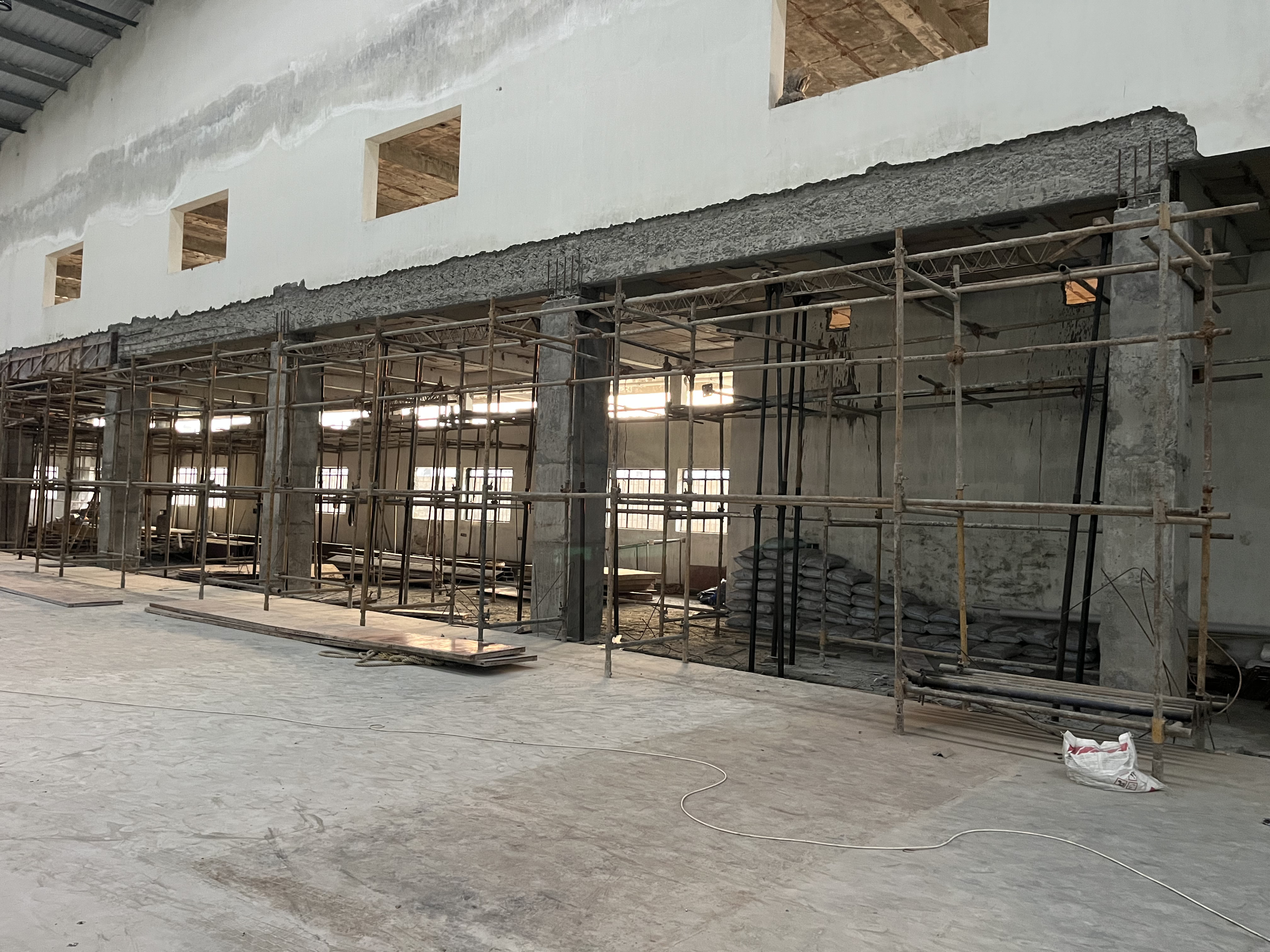 Modern city skyline with architectural structures