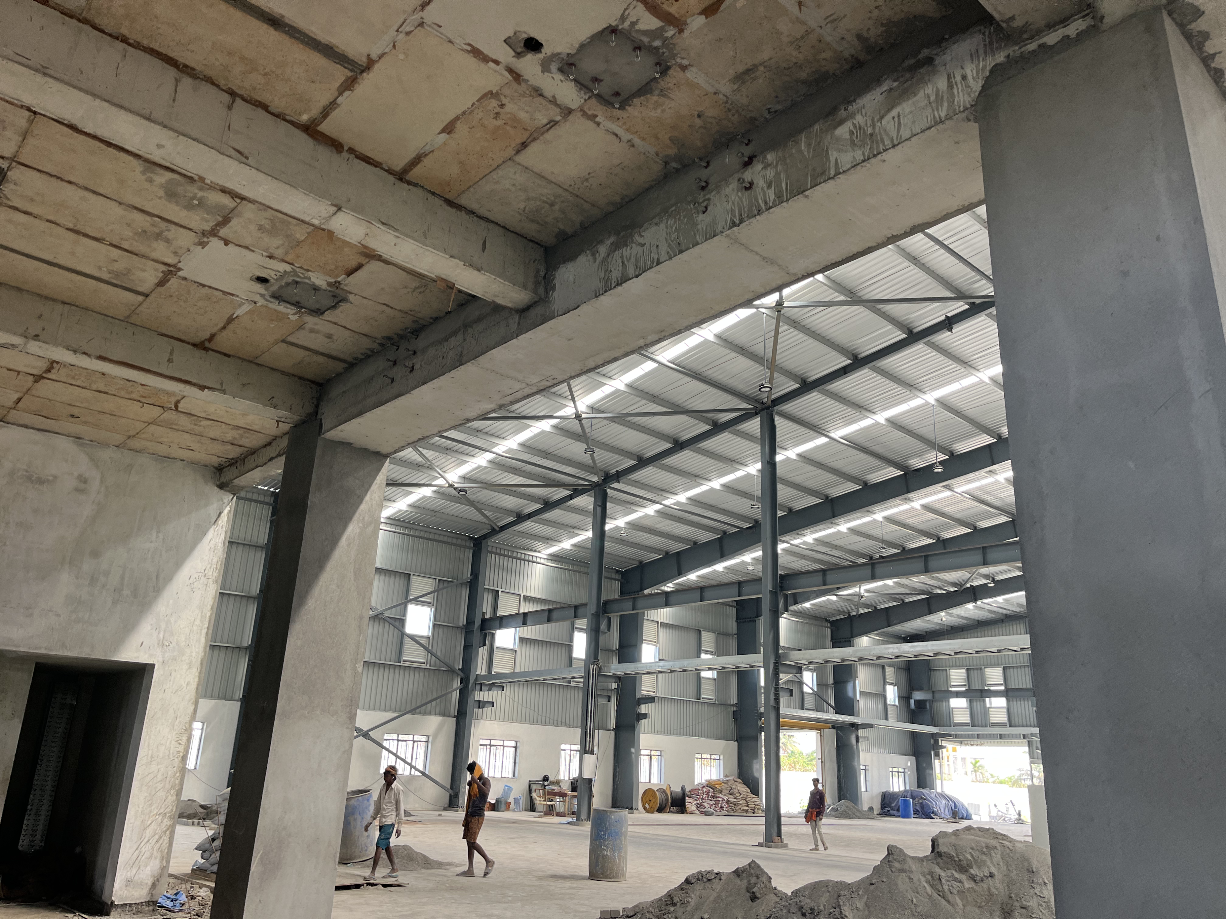 Modern city skyline with architectural structures