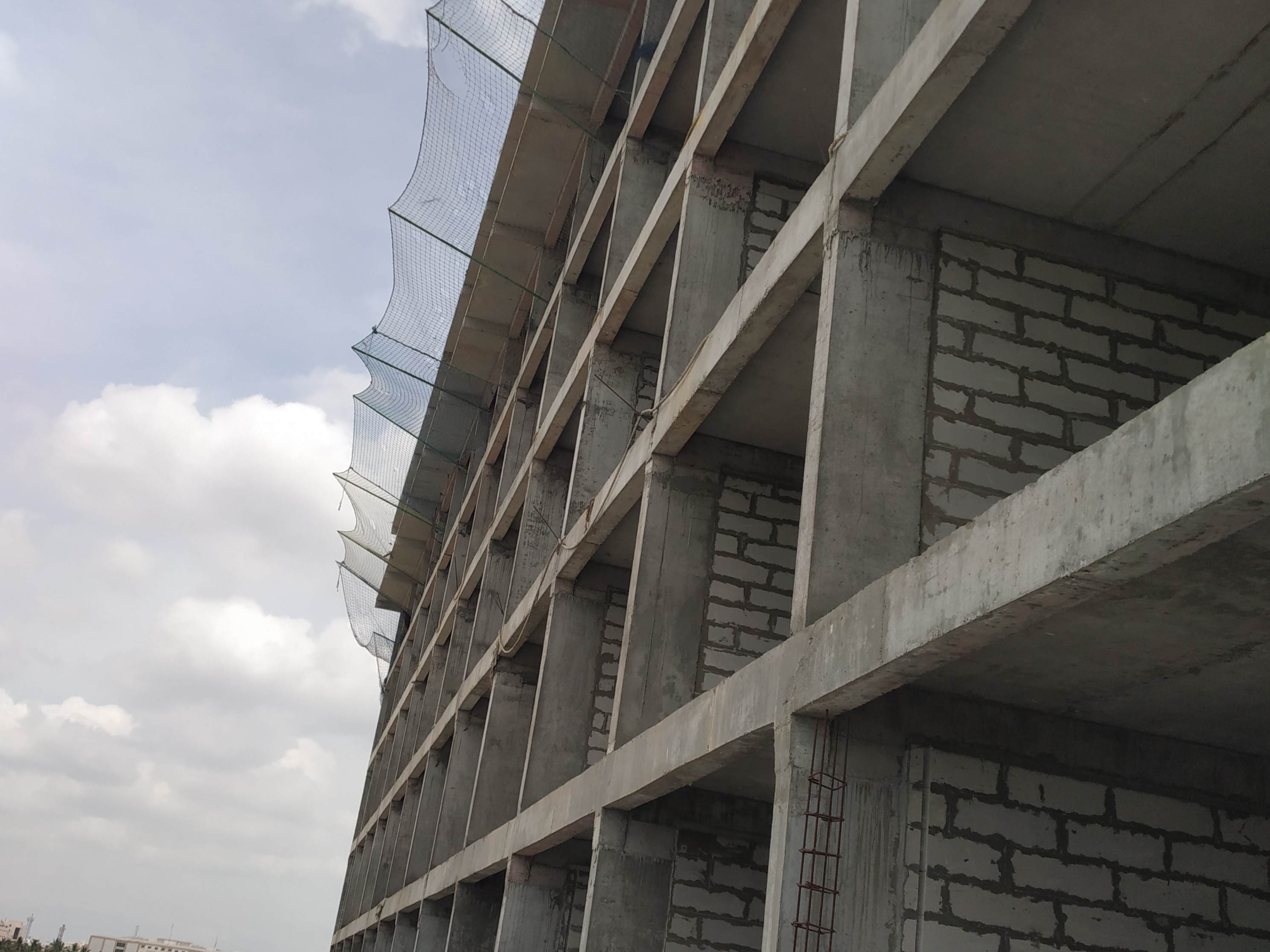 Modern city skyline with architectural structures