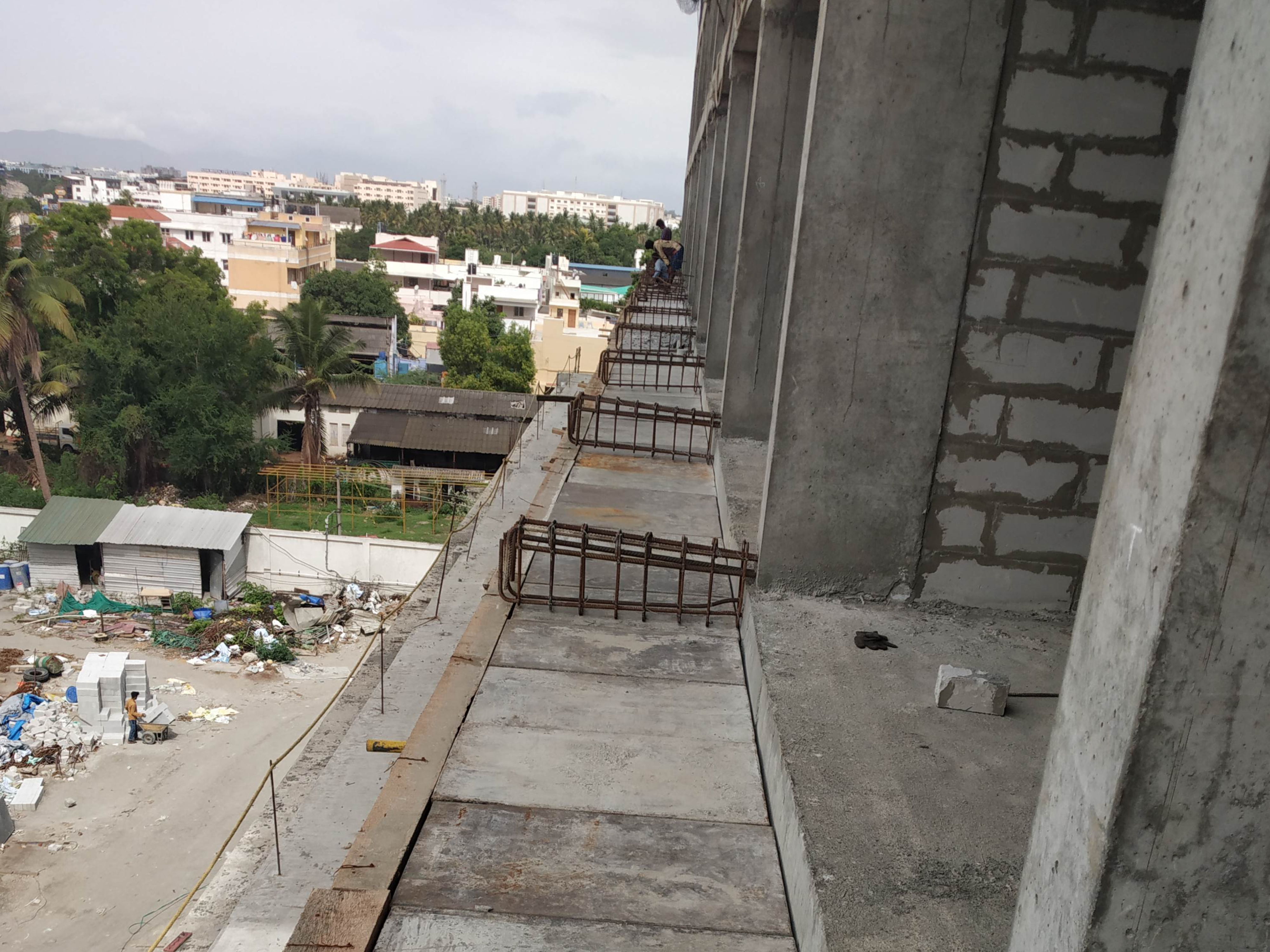 Modern city skyline with architectural structures