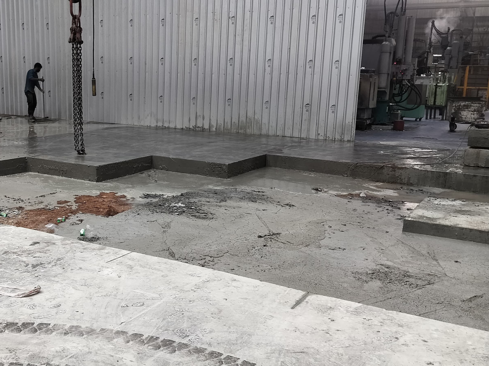 Modern city skyline with architectural structures