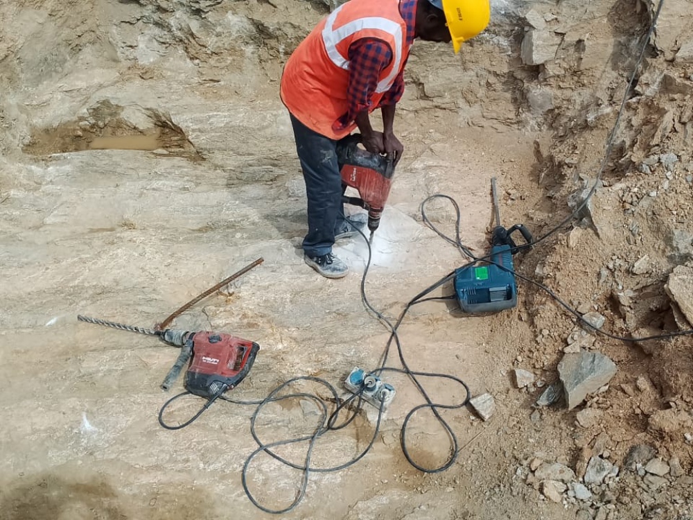 Modern city skyline with architectural structures